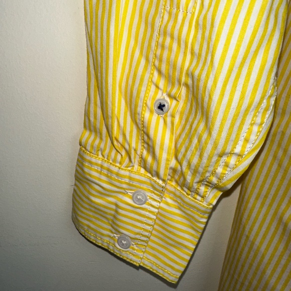 J Crew Women’s 4 Classic Fit Crisp Poplin Shirtdress Yellow Stripe Preppy Boho - Picture 6 of 12